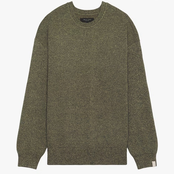 Never Worn Rag & Bone Dexter Marl Crewneck Sweater - Green/Brown - Picture 2 of 4